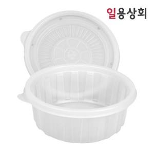 [ILYONG] 미니 탕용기 JH 158파이 소 650ml 100세트 PP 반투명 삼계탕용기, 100개, 1세트