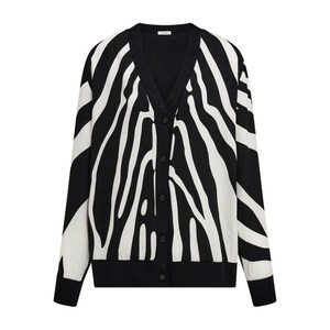 페라가모 지브라 프린트 가디건, 블랙계열+화이트계열, Standard XL(KR 99)
