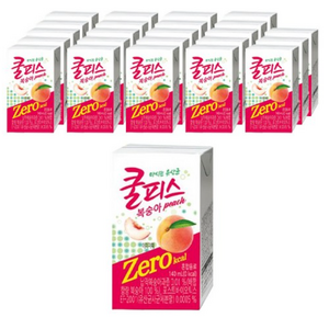 동원 쿨피스 복숭아 제로, 140ml, 24개