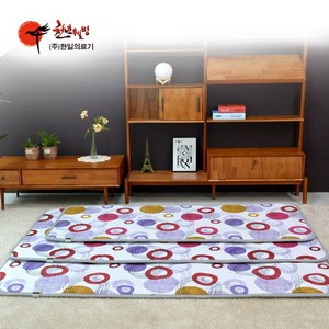 한일의료기 탄소피복 침대용 카본 온열매트 전자파걱정없는 EMF인증 전기매트, 싱글(100cmX195cm), 오색도트