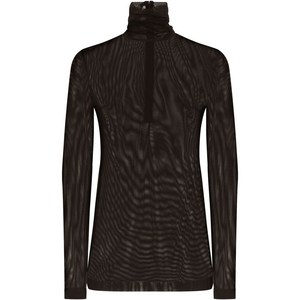 돌체앤가바나 돌체앤가바나 시스루 하프 지퍼 메시 탑, 블랙계열, Italy 46(KR 77)