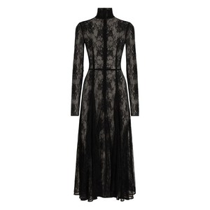 돌체앤가바나 레이스 하이 넥 미디 드레스, 블랙계열, Italy 44(KR 66)