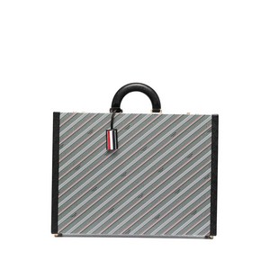 톰 브라운 로고 프린트 브리프케이스