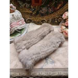 [Antique Velvet] 천연 밍크 니팅 핸드 워머