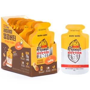 레미레미 짜먹는 땅콩버터 99% 솔티, 250g, 1박스