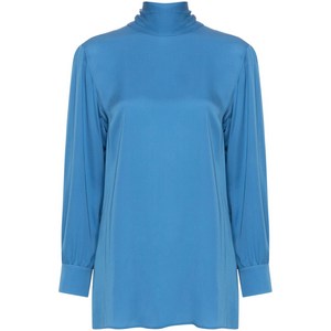 구찌 푸시 보우 칼라 실크 블라우스