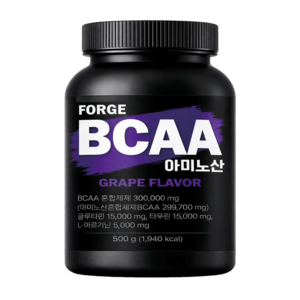 포지 BCAA 아미노산 아르기닌 글루타민 헬스부스터 포도맛, 500g, 1개