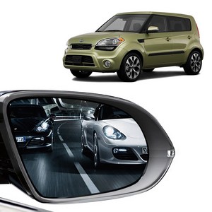 케이더블리 기아 쏘울 사각지대 해소 와이드미러, 1세트, 2_구형 쏘울(08년8월~11년6월)_열선미러