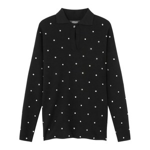 베르사체 시엘로 스텔라토 폴로 스웨터, 블랙계열, Italy 42(KR 66)