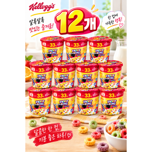 후루트링 컵 시리얼, 40g, 12개