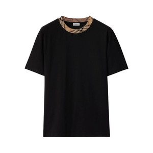 버버리 체크 트리밍 티셔츠, 블랙계열, Mid standard XL(KR 115)