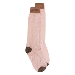 마르니 로고 양말, Standard S(KR 55), 핑크계열+브라운계열