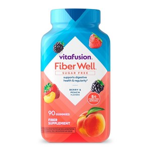비타퓨전 파이버 웰 피치 스트로베리 베리 구미, 90정, 1개