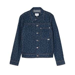 메종키츠네 기하학 패턴 데님 재킷