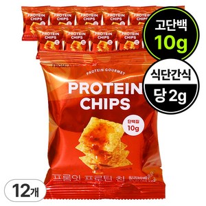 프롬잇 프로틴칩 칠리바베큐, 40g, 12개