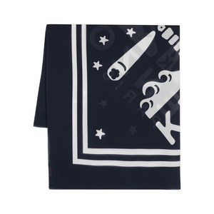 겐조 로고 스탬프 프린트 반다나 스카프