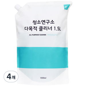 청소연구소 다목적 클리너 리필, 1.5L, 4개