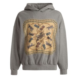 발리 그래픽 프린트 후디