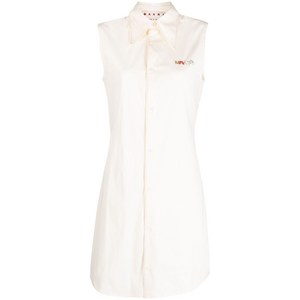 마르니 로고 아플리케 민소매 드레스, 베이지계열, Italy 40(KR 55)