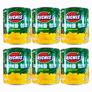 리치스 (메카몰) 동서 리치스 파인애플 청크 3kg x 6개