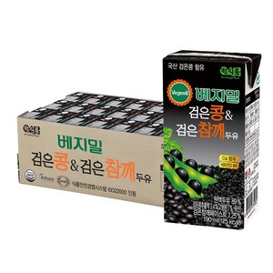 베지밀 검은콩과 검은참깨 두유, 190ml, 48개