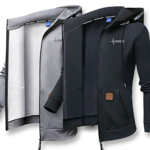 하트비트 리텝스 후드집업 세트 [2장 묶음] 레터링 베이직핏 짚업 운동복 트레이닝 점퍼 [국내생산]