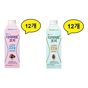 종근당건강 다이어트코치 초코 12개 + 커피 12개 총24개(280ml)