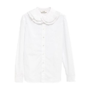 셀린느 플리츠 칼라 셔츠