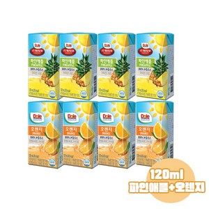 돌 과즙 주스 오렌지 120ml x 32p + 스위티오 파인애플 주스 120ml x 32p
