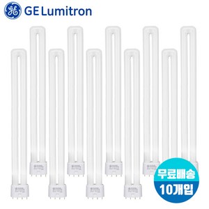 GE 삼파장 전구 이관 형광등 4핀 FPL 36W/55W x 10개입 주광색/백색/전구색, 55W 전구색(노란빛), 10개