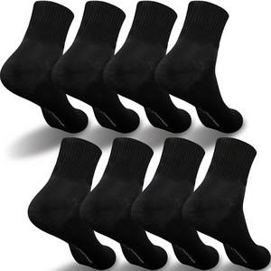 크로커다일 남성용 밴딩 무지 중목 양말 8켤레 세트 CD282&287