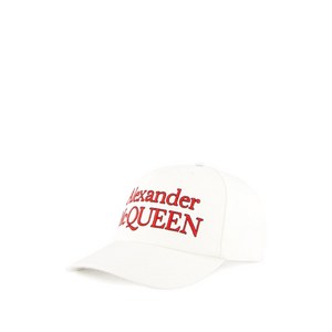 알렉산더맥퀸 로고 프린트 캡 모자, M(KR 600), 화이트계열+레드계열