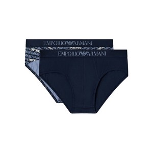 엠포리오아르마니 로고 밴딩 브리프 2팩 세트, 블루계열, M