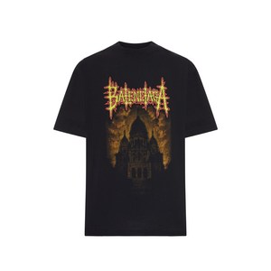 발렌시아가 그래픽 티셔츠, 블랙계열, Standard M(KR 105)