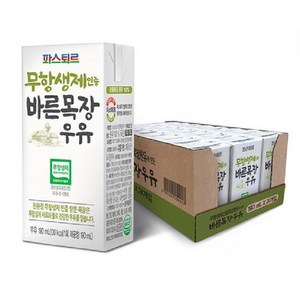 파스퇴르 바른목장 우유, 190ml, 24개