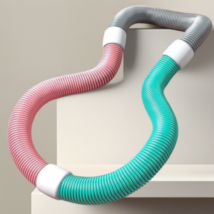 메이원 스프링 훌라후프 스마트 소프트 훌라후프 스트레칭밴드 꽈배기 훌라후프 1.4kg, 핑크그린, 1.4kg, 1개