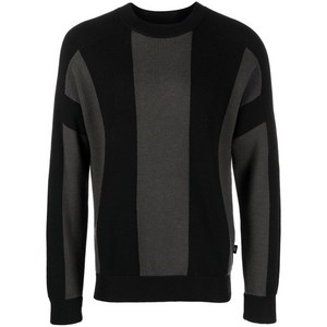 엠포리오아르마니 청키 니트 스트라이프 스웨터