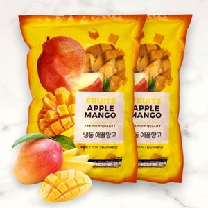 월드홀마켓 냉동 과일 애플망고 1kgx2봉, 1kg, 2개