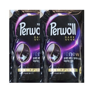 퍼울 다크 일반용 세탁세제 리필, 1.7L, 2개