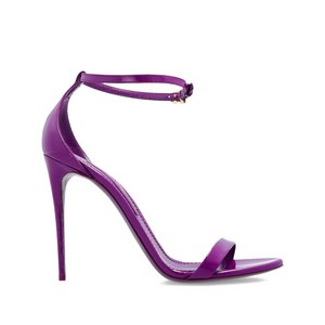 돌체앤가바나 글로시 카프스킨 샌들 90mm, Europe 38(KR 250), 바이올렛/보라계열