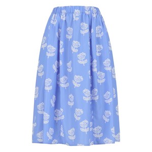 마르니 플로럴 프린트 미디 스커트, 블루계열, Italy 42(KR 55-66)