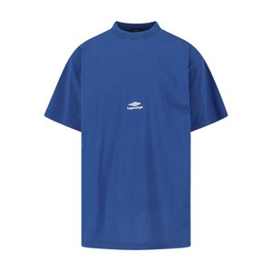 발렌시아가 로고 프린트 티셔츠, 블루계열, Standard S(KR 100)