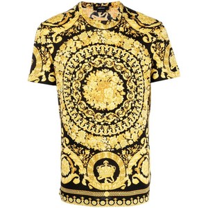 베르사체 바로코 코튼 티셔츠, 블랙계열+골드계열, Standard L(KR 105)