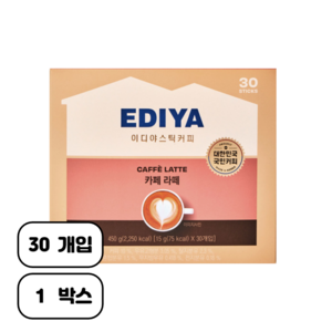 이디야커피 카페라떼, 13g, 30개입, 1개