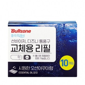 불스원 폴라프레쉬 선바이저 차량용방향제 리필 10개입, 아쿠아향, 1개