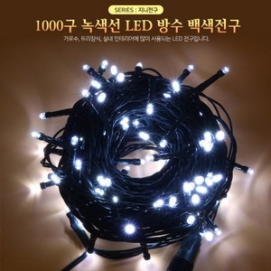 백화점 공원 크리스마스 1000구 녹색선 백색 LED 줄전구(100m) 무드 학교, 1개