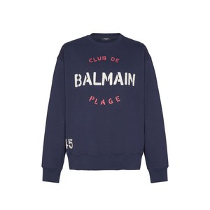 발망 로고 디테일 크루 넥 스웨트셔츠, 블루계열, Standard S(KR 100)