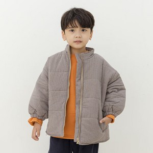 바브키즈 잔체크가오리점퍼