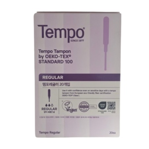 템포 오리지널 탐폰, 레귤러, 20개입, 2개