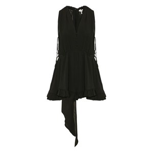 끌로에 V넥 러플 플레이수트